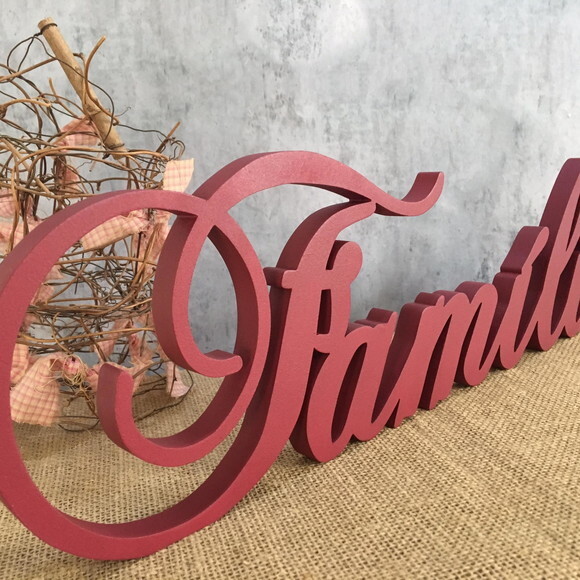 FAMÍLIA Palavras Decorativas De MDF