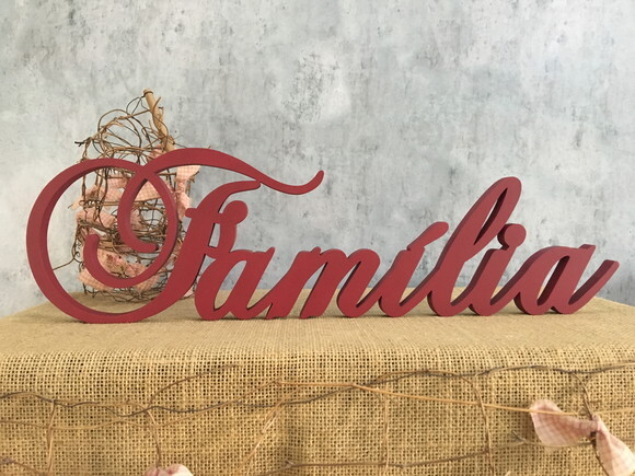 FAMÍLIA Palavras Decorativas De MDF