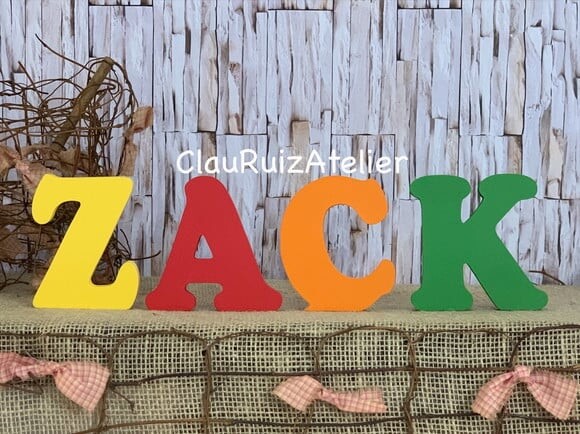 Festa Infantil -nomes de mdf - Letras Bastão