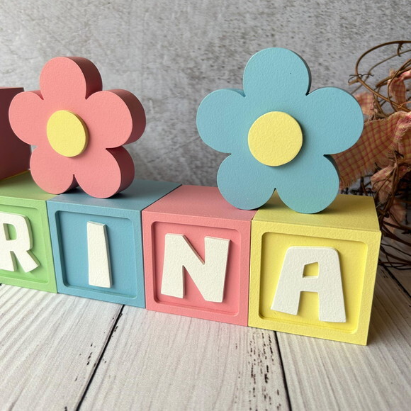 Flores Dupla de Cubos 6x6cm Candy Ts Decoração Bebê