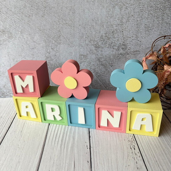 Flores Dupla de Cubos 6x6cm Candy Ts Decoração Bebê