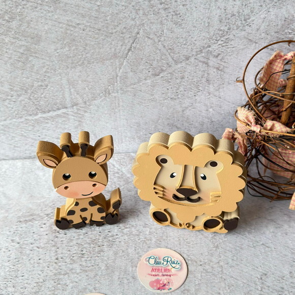 Girafa e Leão para Nicho - Decoração Bebê