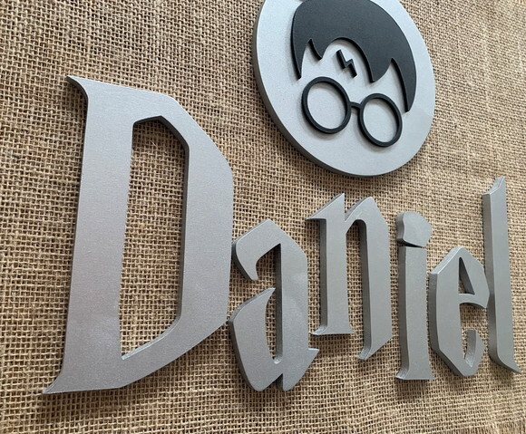 Harry Potter Letras + Quadro de Parede