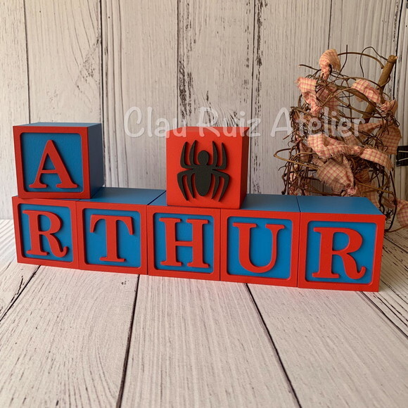 Homem Aranha - Cubos 6x6cm Decoração de Festa Infantil