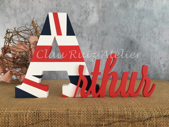 INGLATERRA Nomes de MDF -Personalizado TCC
