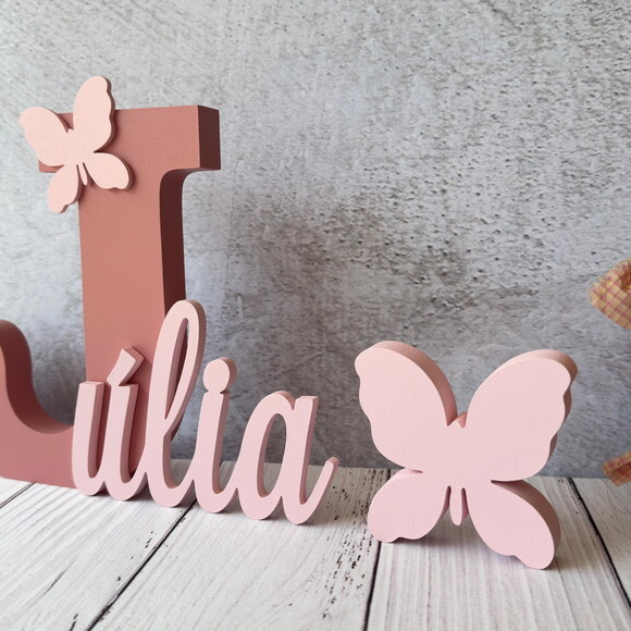 Jardim Encantado - Nomes Personalizados + Borboleta