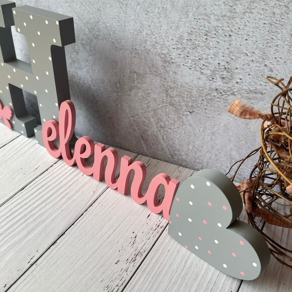 Jardim Encantado Nome + Coração-decoração Bebê