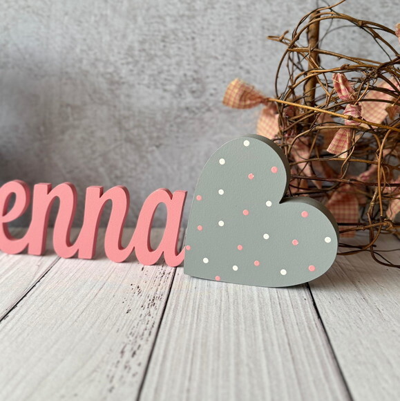 Jardim Encantado Nome + Coração-decoração Bebê
