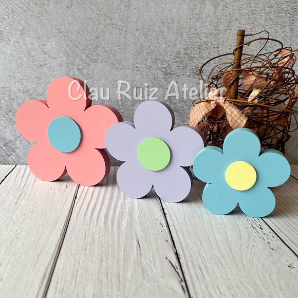 Jardim Trio de Flores Decoração Bebê