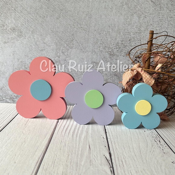 Jardim Trio de Flores Decoração Bebê