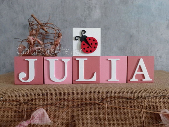Joaninha Cubos 6x6cm Lady Bug