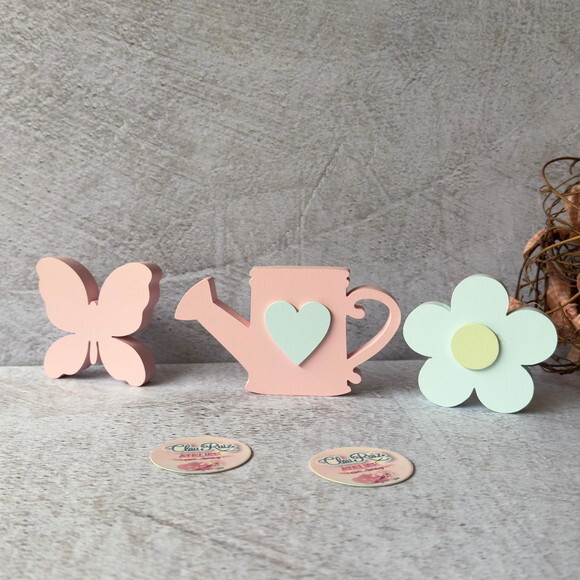 Kit Baby Jardim -flor + Borboleta + Regador -decoração Bebê