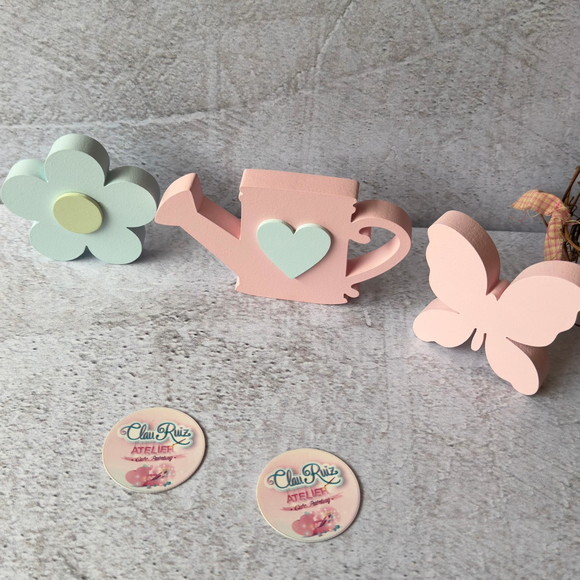 Kit Baby Jardim -flor + Borboleta + Regador -decoração Bebê