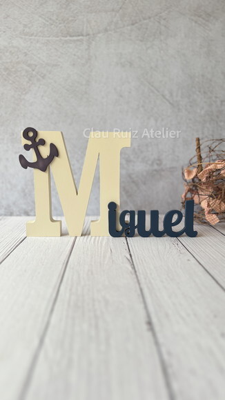 Letras 18mm - Decoração Bebê Marinheiro