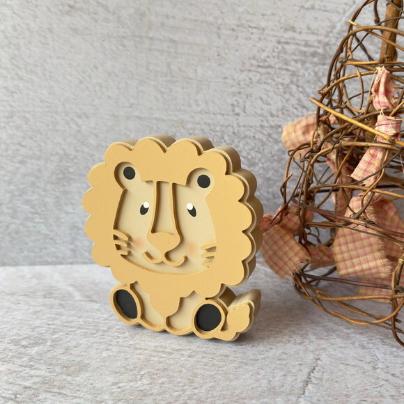 Leão Decorativo em mdf - Quarto de Bebê - Safari