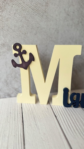 Letras 18mm - Decoração Bebê Marinheiro