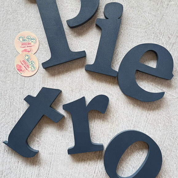 Letras Bastão Decorativas - Nome em Mdf- Quarto de Bebê