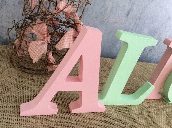 Letras Bastão Decorativas - Nome em Mdf- Quarto de Bebê