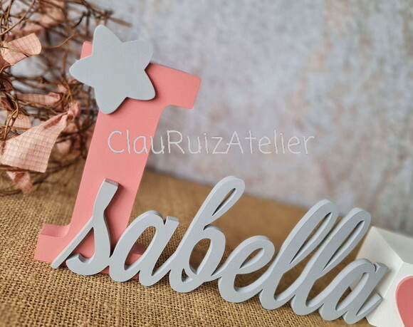 Letras de MDF -Nomes 15CM + CUBO