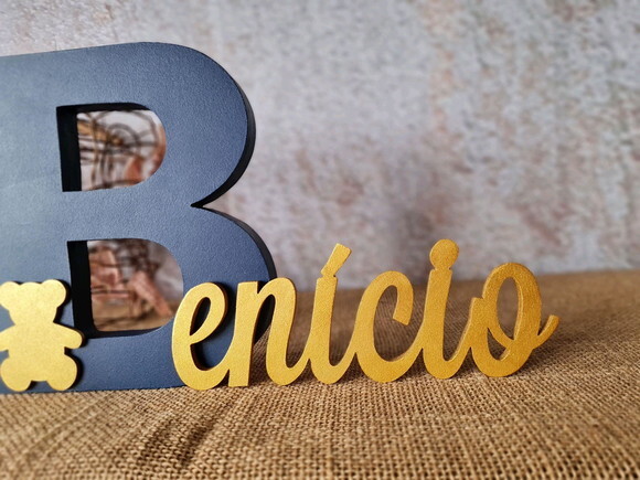 Letras de MDF -Nomes 18CM URSO