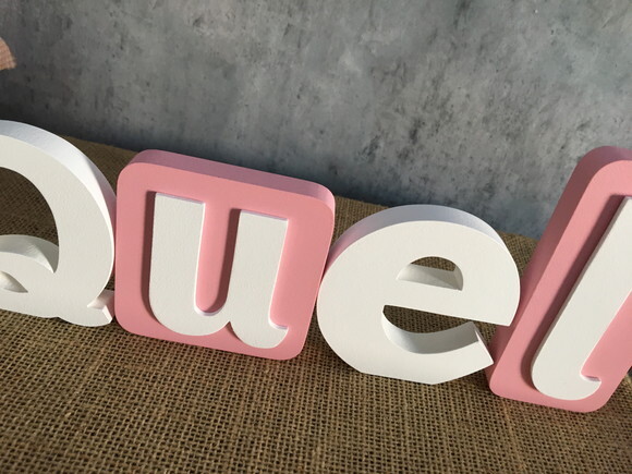 Letras de MDF -Nomes Blocos Borboleta