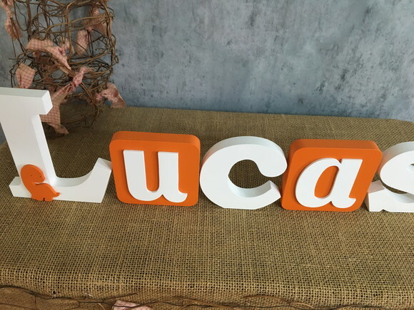 Letras de mdf -nomes Blocos Dinossauro