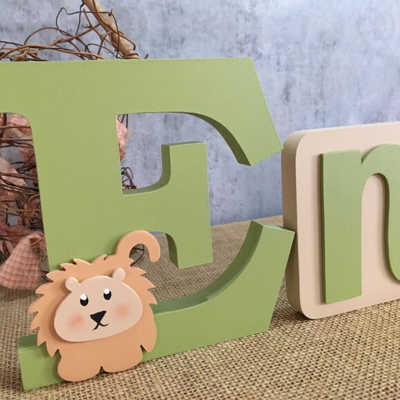 Letras de MDF -Nomes Blocos Leão