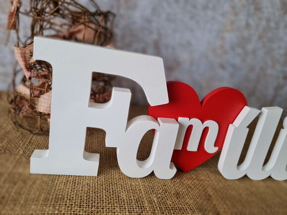 Letras de MDF -Nomes Coração