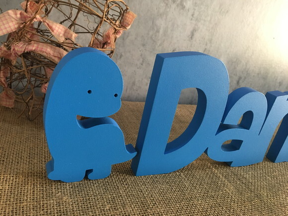 Letras de MDF -Nomes Linha CH + Dinossauro