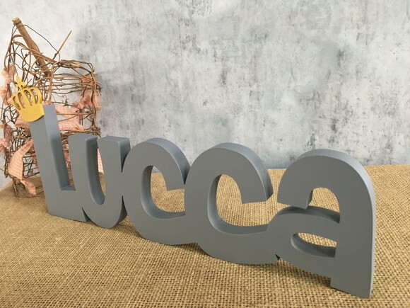 Letras de MDF -Nomes Linha CH com Coroa