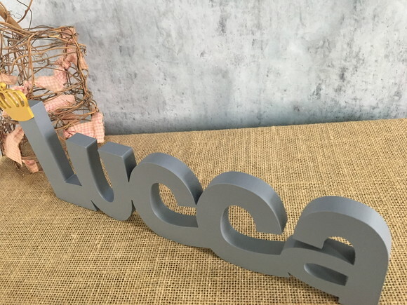 Letras de MDF -Nomes Linha CH com Coroa
