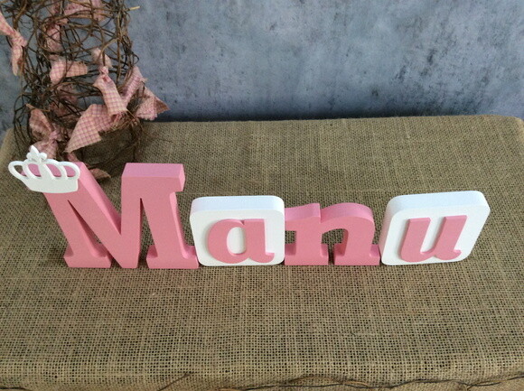 Letras de MDF BLOCOS COROA