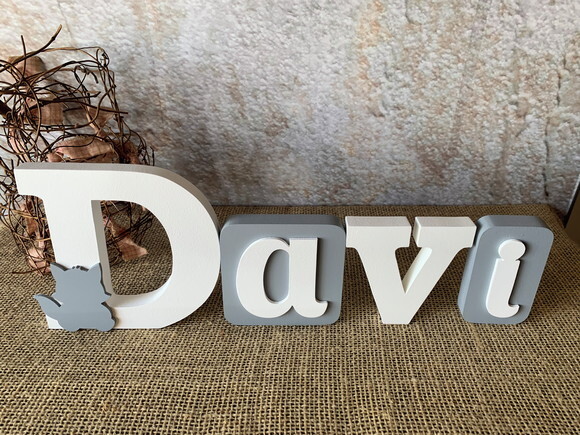 Letras de mdf Blocos - Raposa