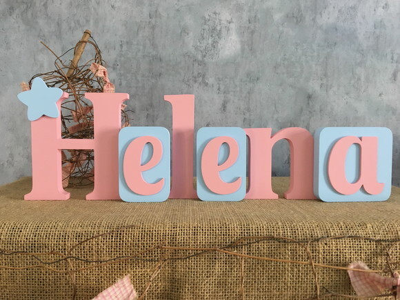 Letras de mdf Blocos Estrela