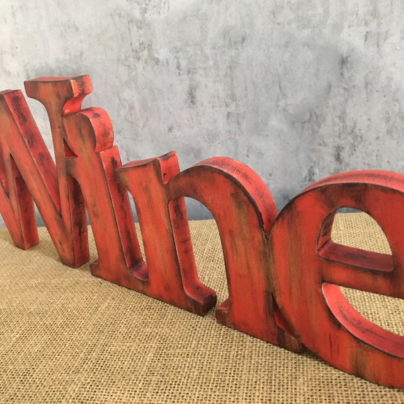 Letras de Parede Rústicas WINE