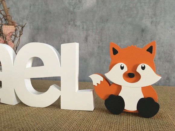 Letras Decorativas - nome em MDF + Raposa