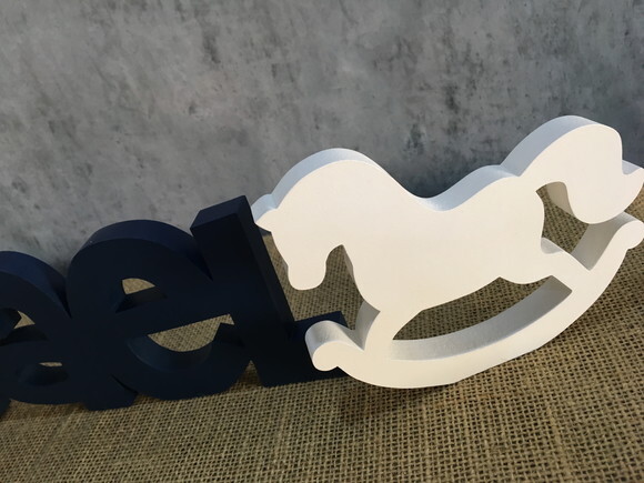 Letras Decorativas - nome em MDF e CAVALINHO