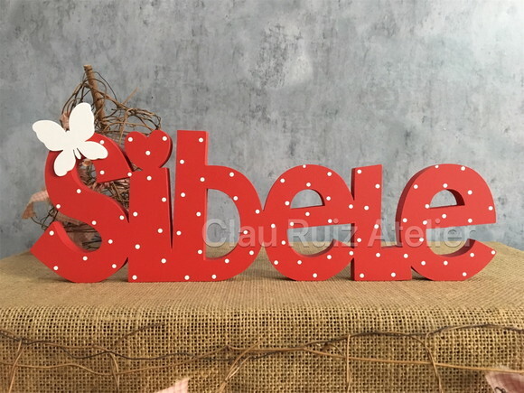 Letras Decorativas - nome em MDF Linha CH
