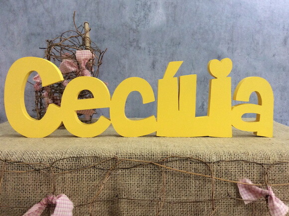 Letras Decorativas - nome em MDF Linha CH
