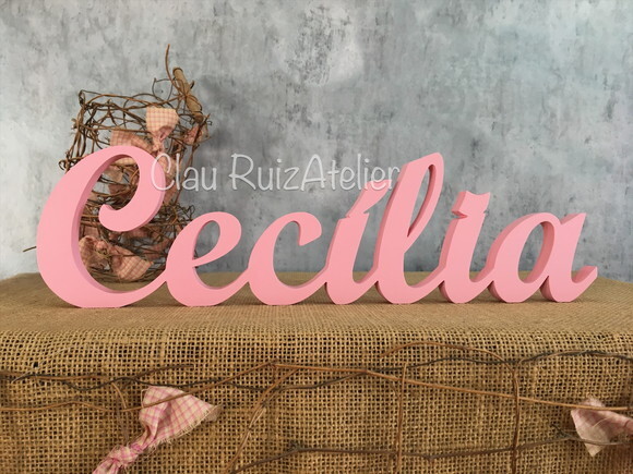 Letras Decorativas - nome em MDF Linha Cursiva