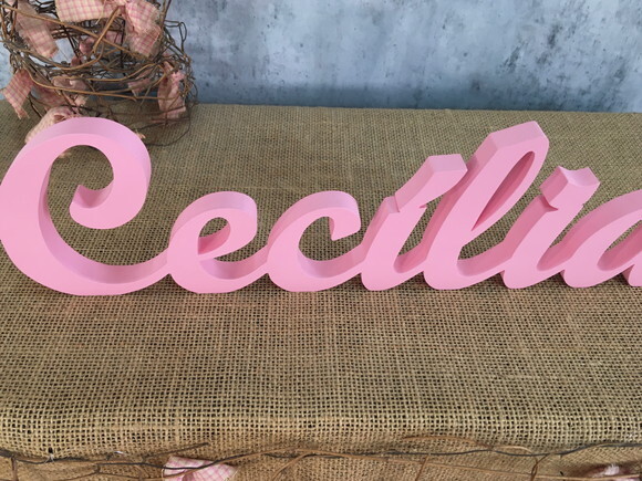 Letras Decorativas - nome em MDF Linha Cursiva