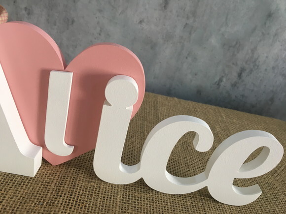 Letras Decorativas com Coroa e Coração