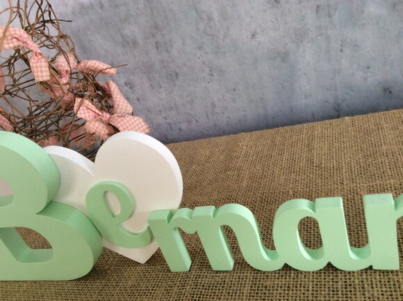 Letras Decorativas com Coroa e Coração