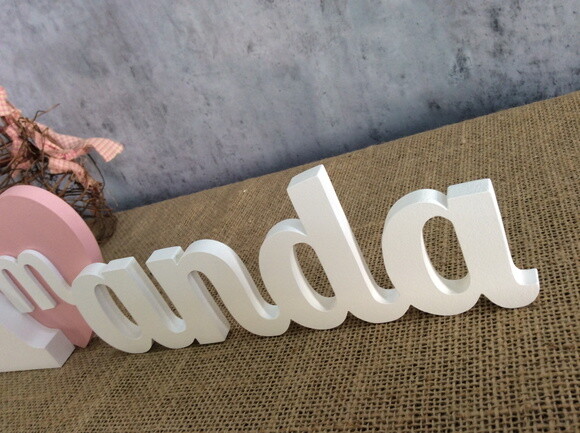 Letras Decorativas com Coroa e Coração