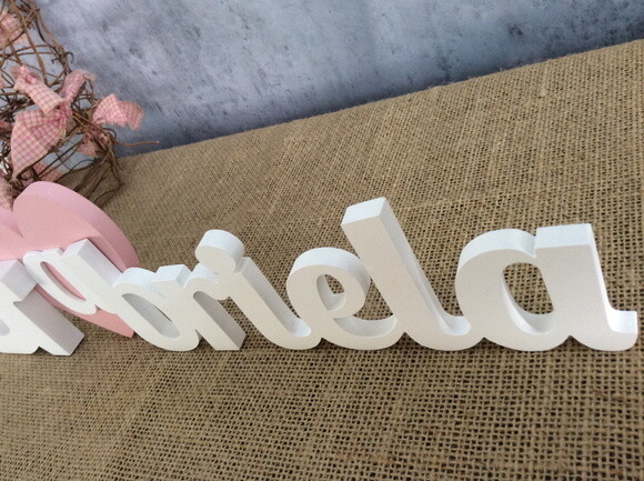 Letras Decorativas com Coroa e Coração