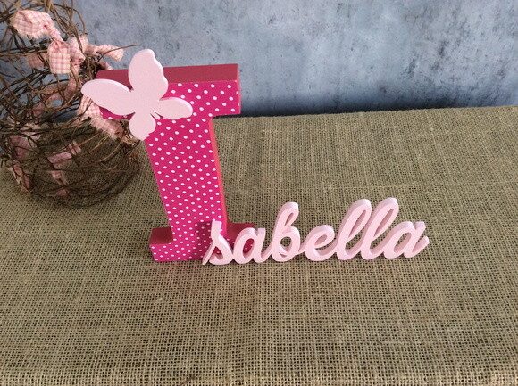 Letras Decorativas de mdf - Borboleta