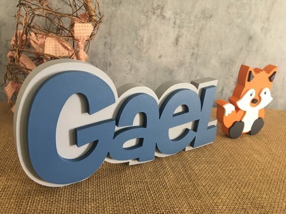Letras Decorativas De MDF SOBREPOSIÇÃO E RAPOSA