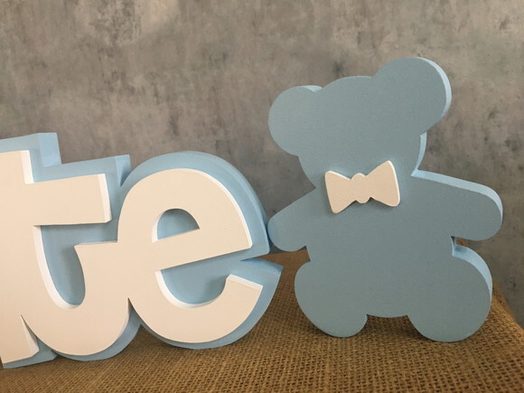 Letras Decorativas De MDF SOBREPOSIÇÃO URSO