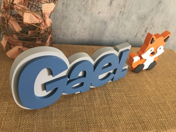 Letras Decorativas De MDF SOBREPOSIÇÃO E RAPOSA
