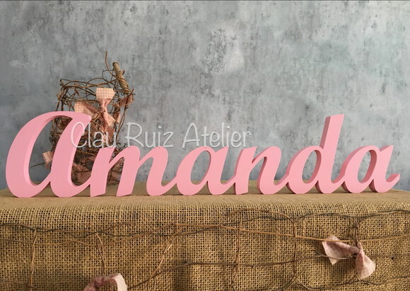 Letras Decorativas em MDF - Linha Cursiva